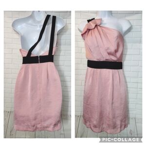 BCBGeneration Pink 1 shoulder Cocktail Party Dress